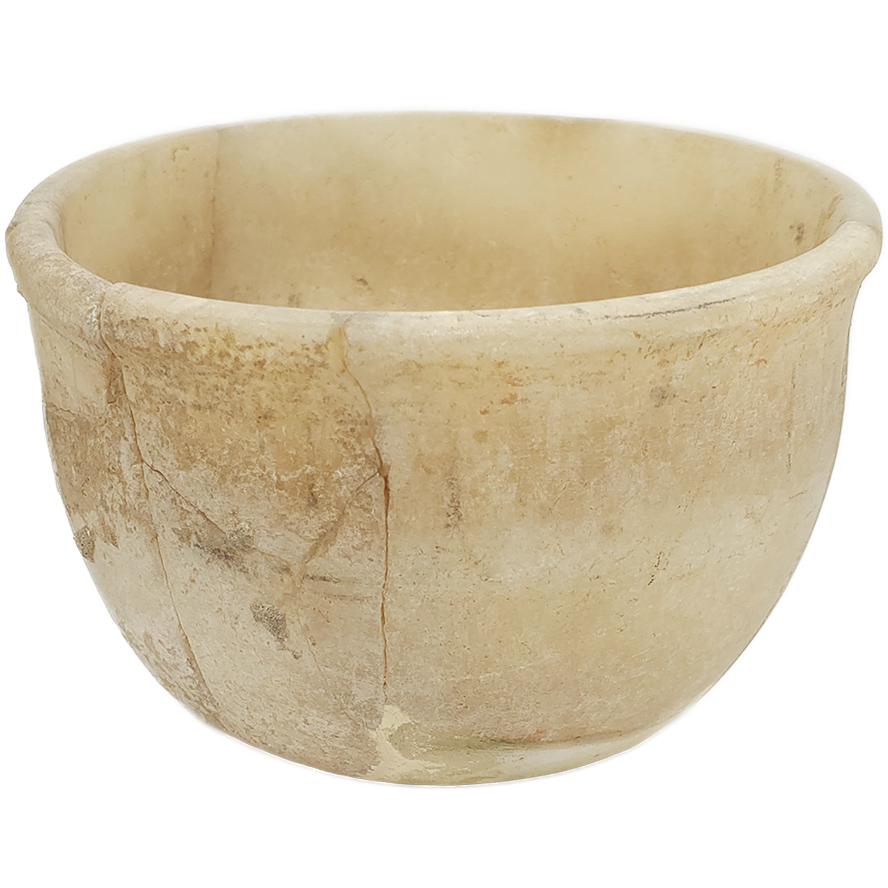 Ancient Roman Alabaster Bowl - Discovered in Jerusalem - angle
