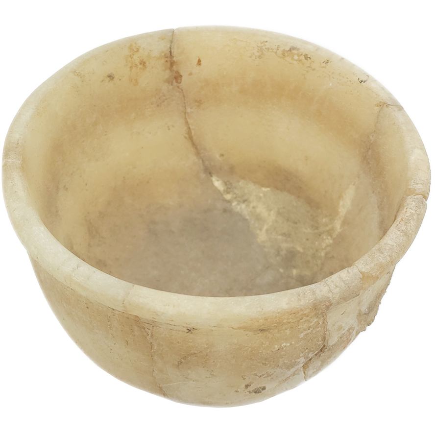 Ancient Roman Alabaster Bowl - Discovered in Jerusalem - above