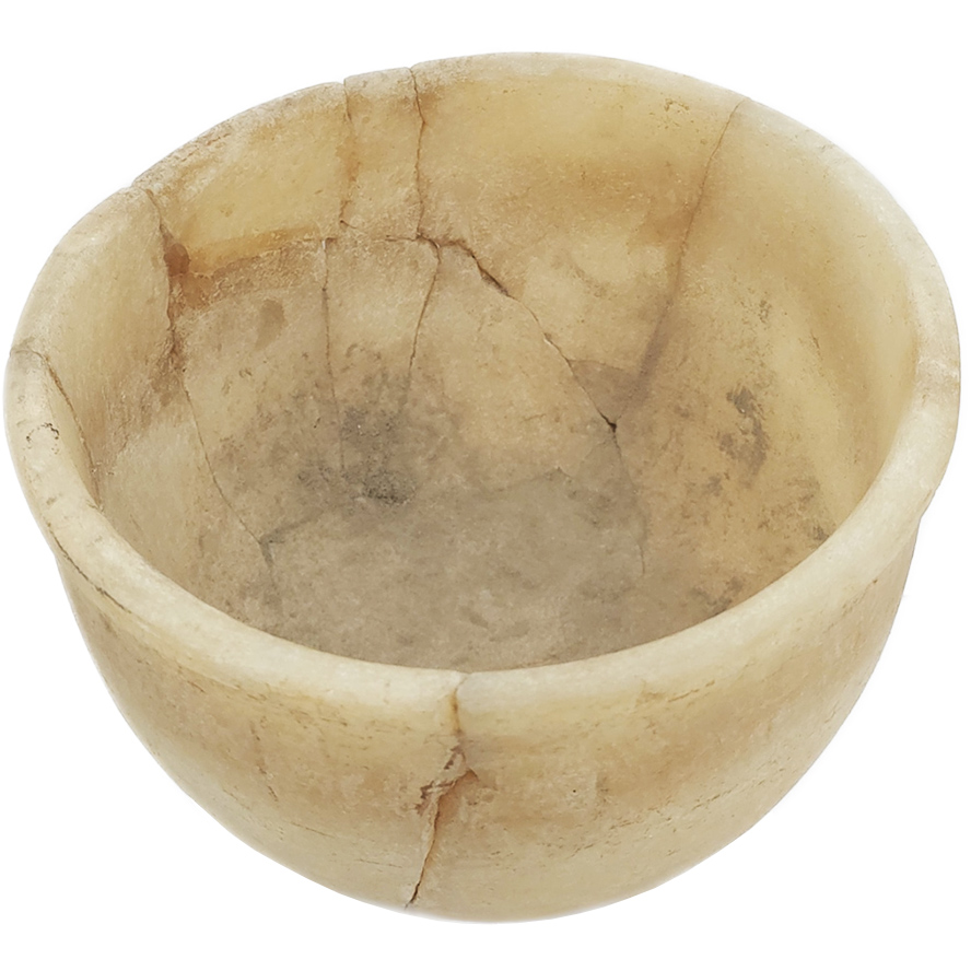 Ancient Roman Alabaster Bowl - Discovered in Jerusalem - top view