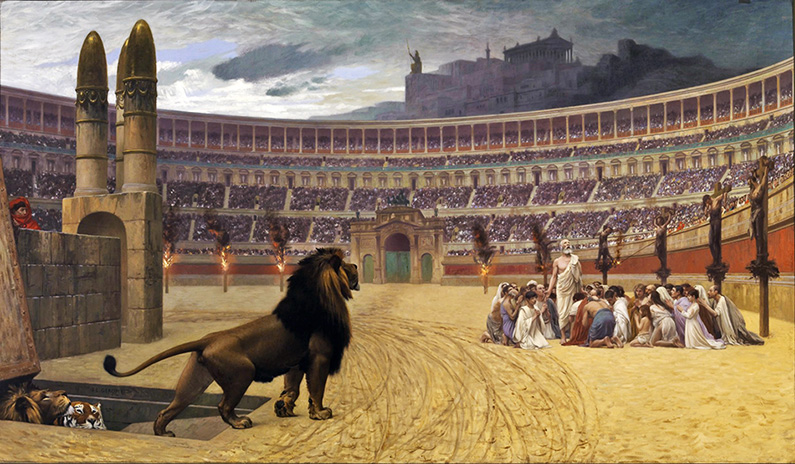 Christian martyrs in Roman Coliseum 