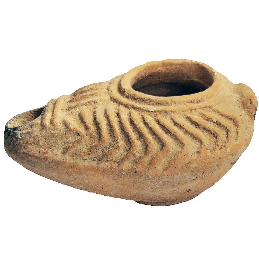 Ancient Byzantine Oil Lamp Discovered in Jerusalem A