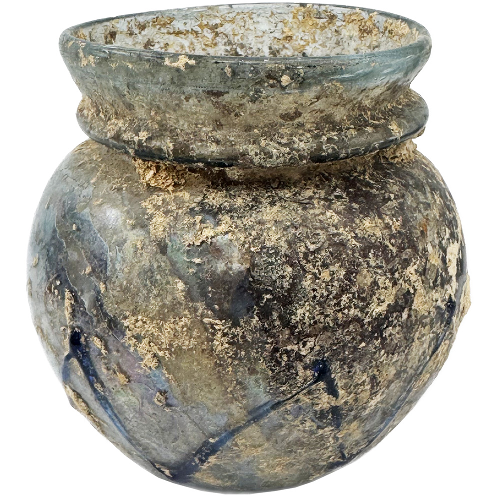 Roman Glass Jar for Ointment - Exquisite Antiquity