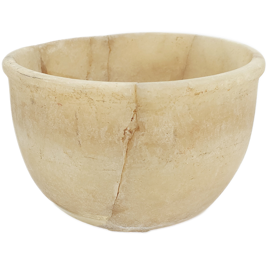 Ancient Roman Alabaster Bowl - Discovered in Jerusalem - side