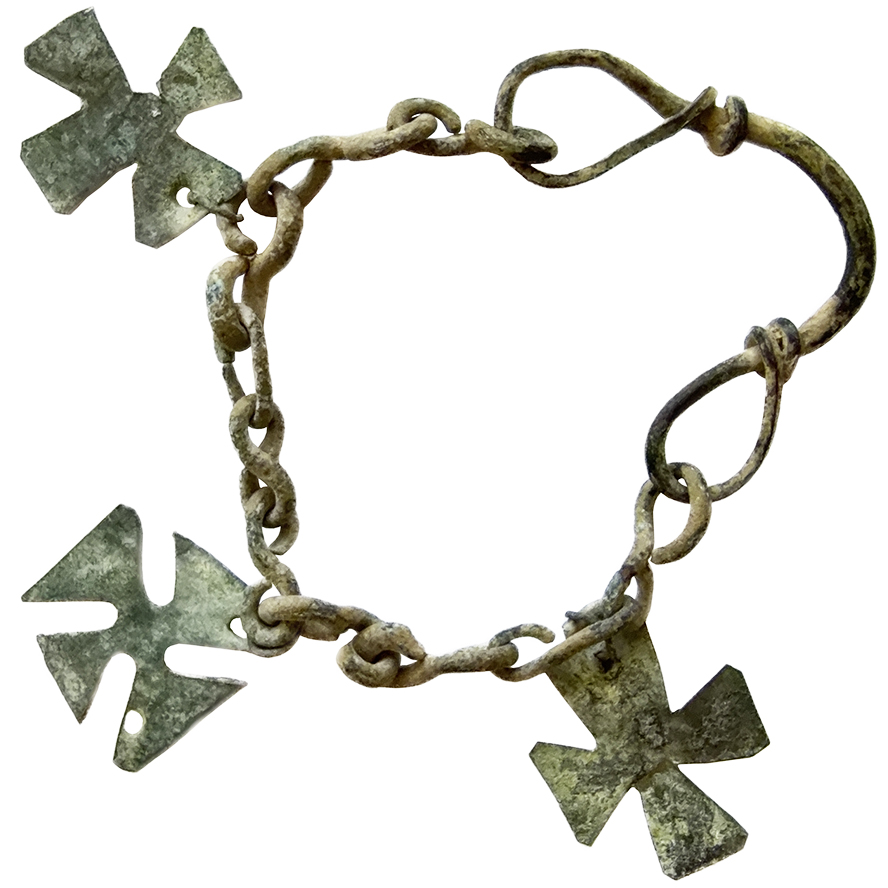 Three Cross Bronze Bracelet from Byzantine Period – Discovered in Jerusalem