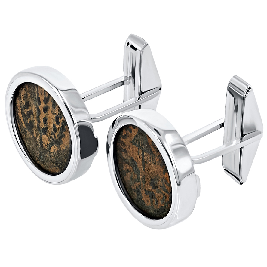 Cuff-links with ‘Herod Agrippa I’ Coins set in Sterling Silver