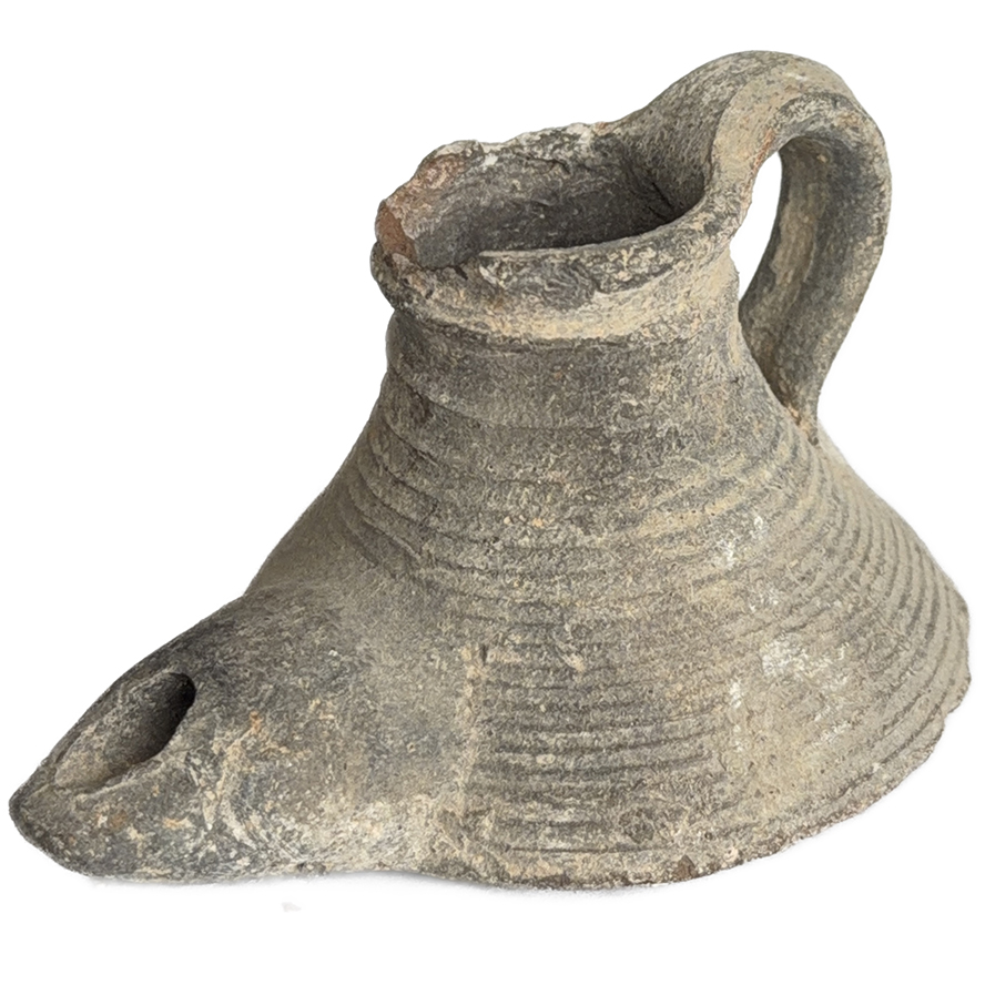 Early Islamic Clay Oil Lamp - Abbasid (700–1000 AD) - Found in Ramla