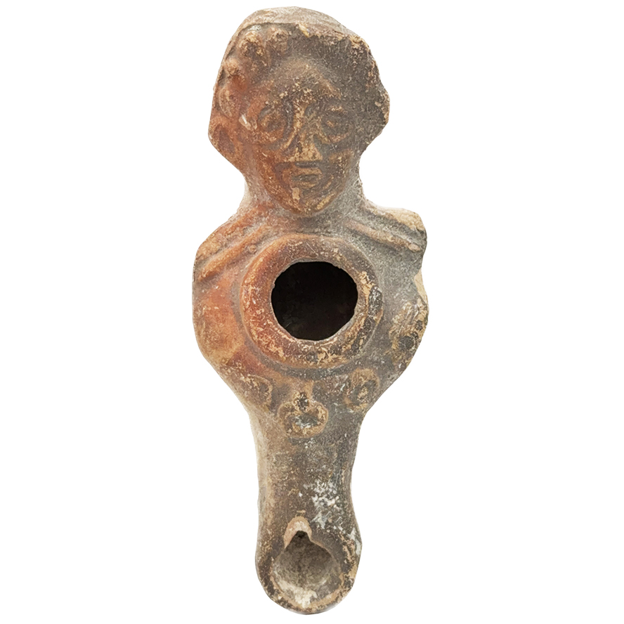 Hellenistic Clay Oil Lamp - Bust of a Greek Goddess - 3rd Century B.C