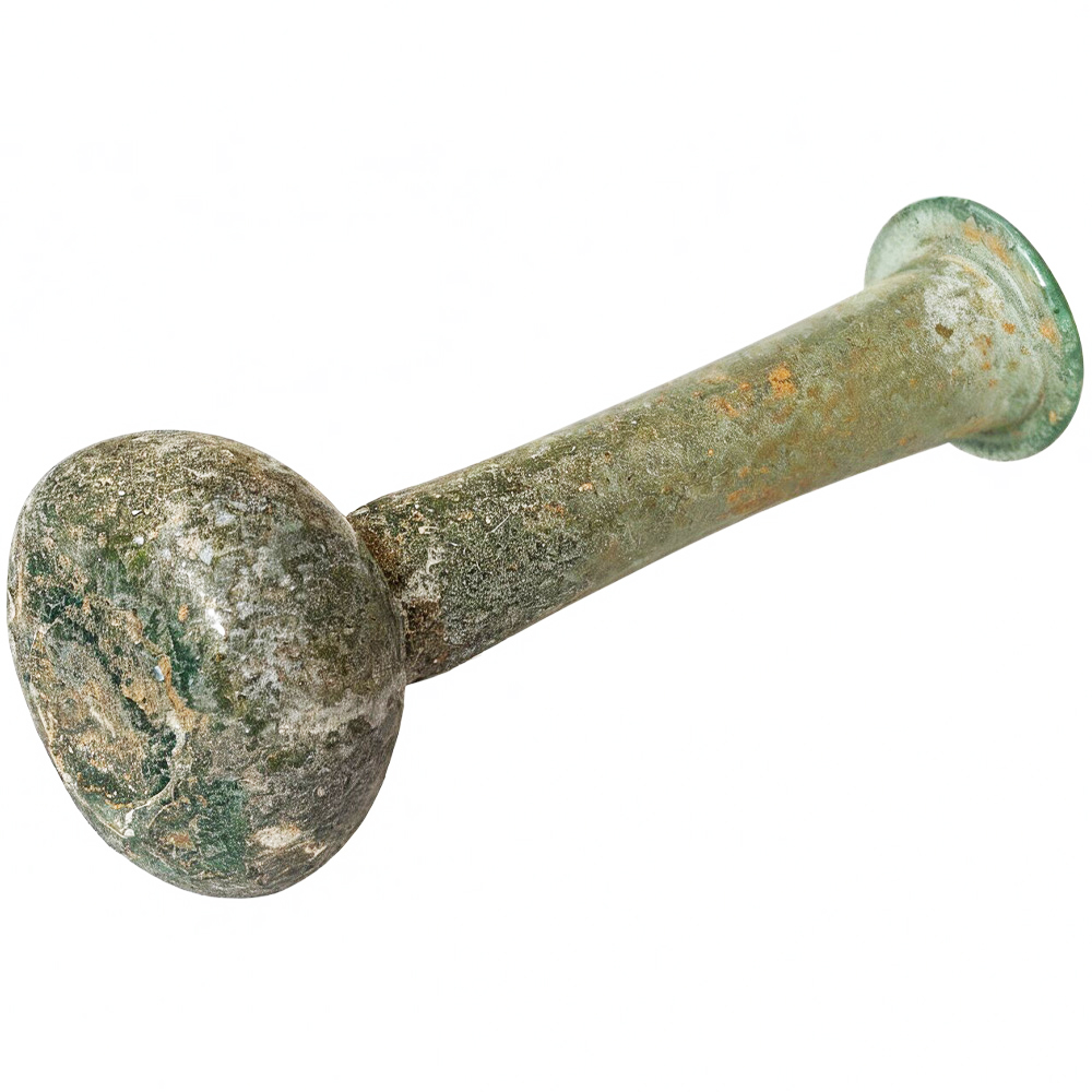 Unguentarium Glass Bottle - side bottom view