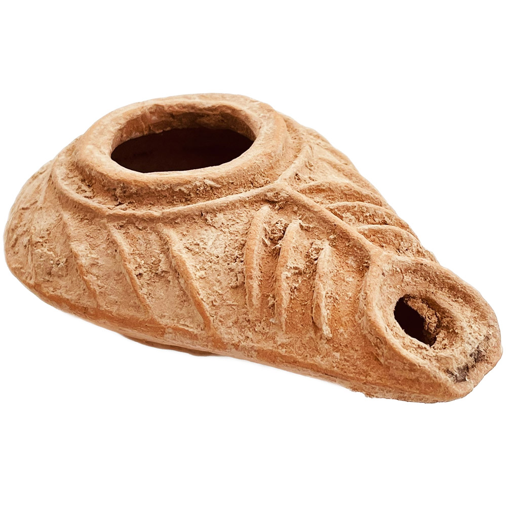 Byzantine Oil Lamp with Decorated Nozzle B