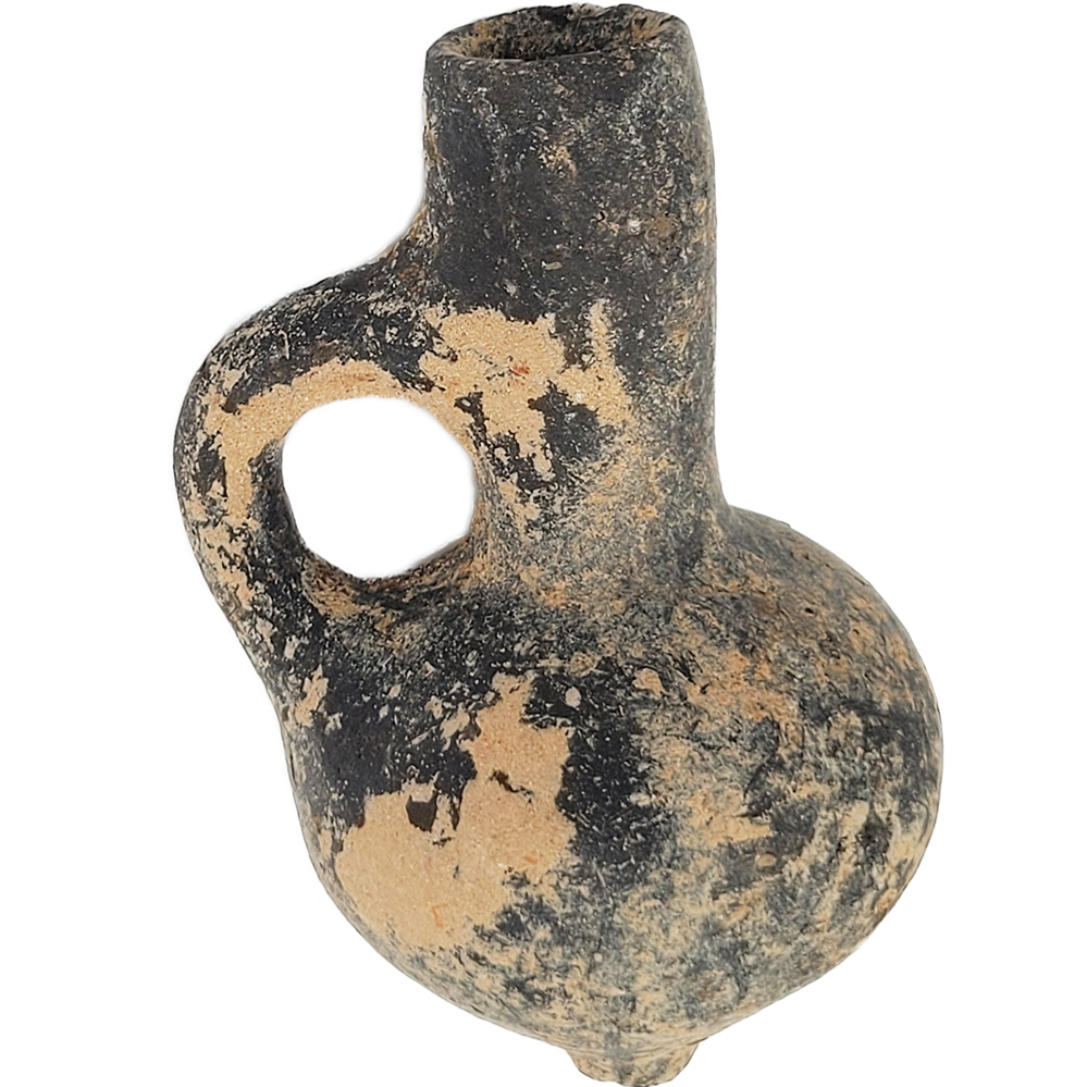 First Temple Period Small Black Juglet - Found in Jerusalem