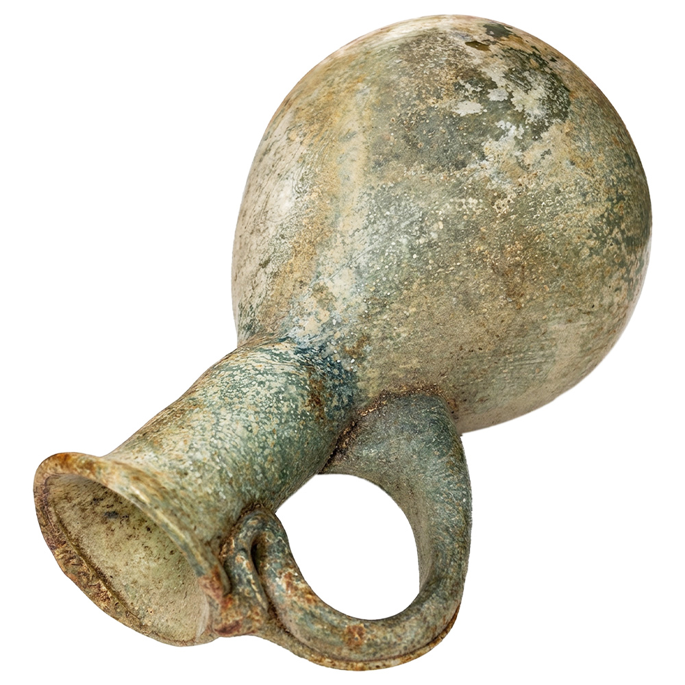 Roman Glass Jug with Handle - Discovered in Jerusalem