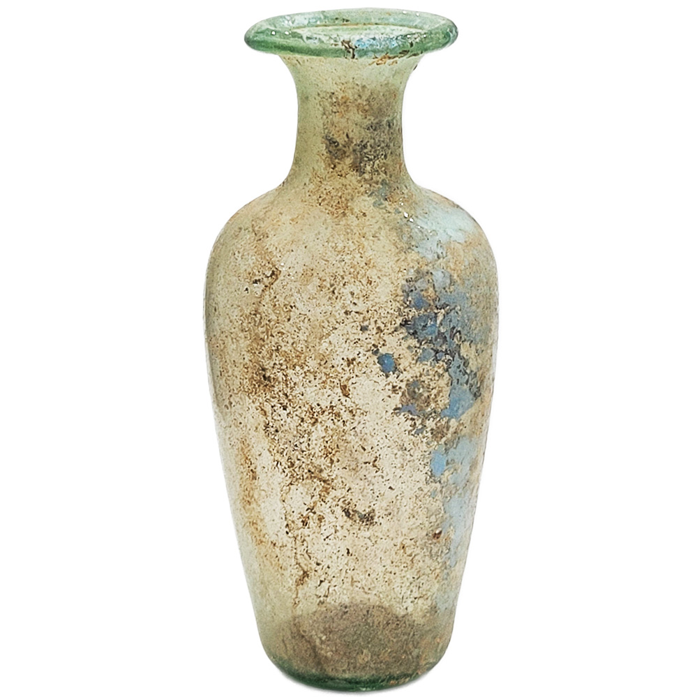 Roman Glass Bottle - Ancient Blown Glass