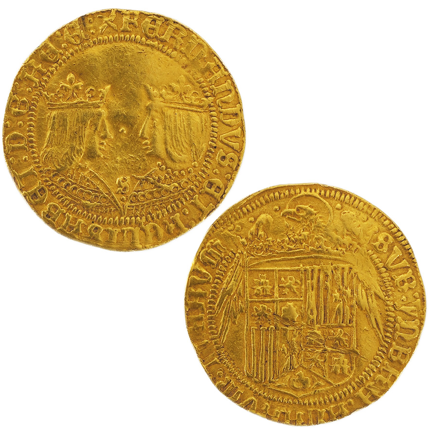Fernandies and Isabela the Fall of Granda Gold Coin
