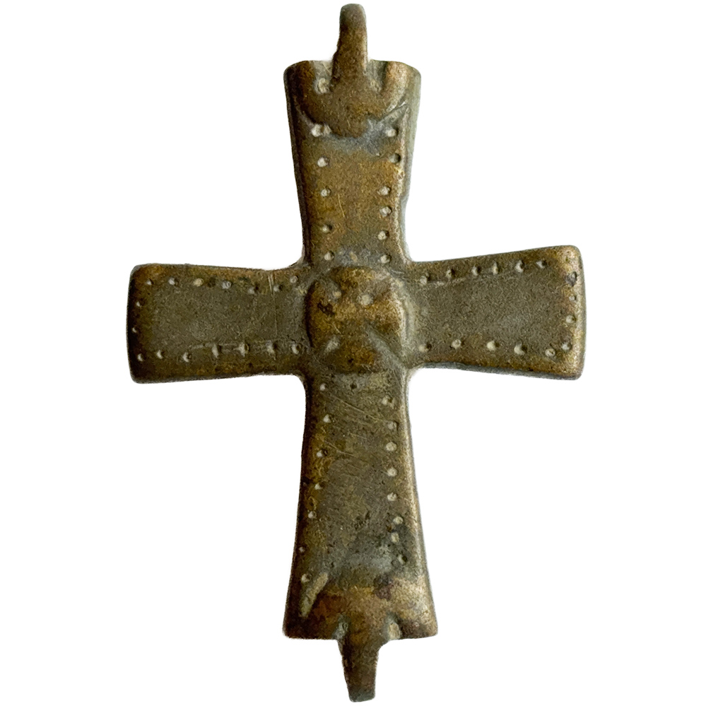 Bronze Byzantine Cross - Decorated - Found in Jerusalem