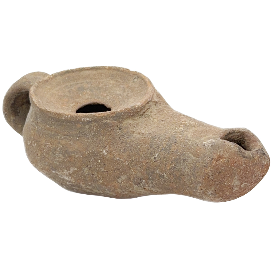 Hellenistic Terracotta Oil Lamp - 3rd to 1st century B.C - Found in Ashkelon