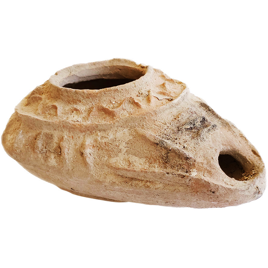 Byzantine Oil Lamp Ancient Artifacts from in Jerusalem A