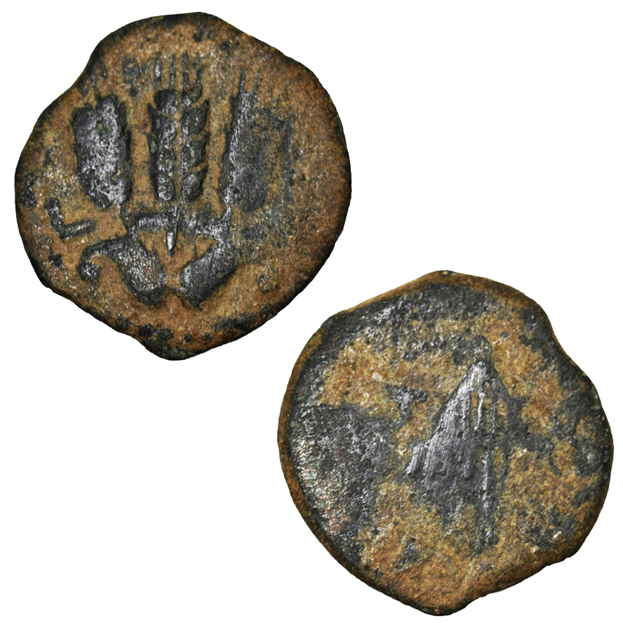 King Herod Agrippa Coin - Minted in Jerusalem Year 42 AD