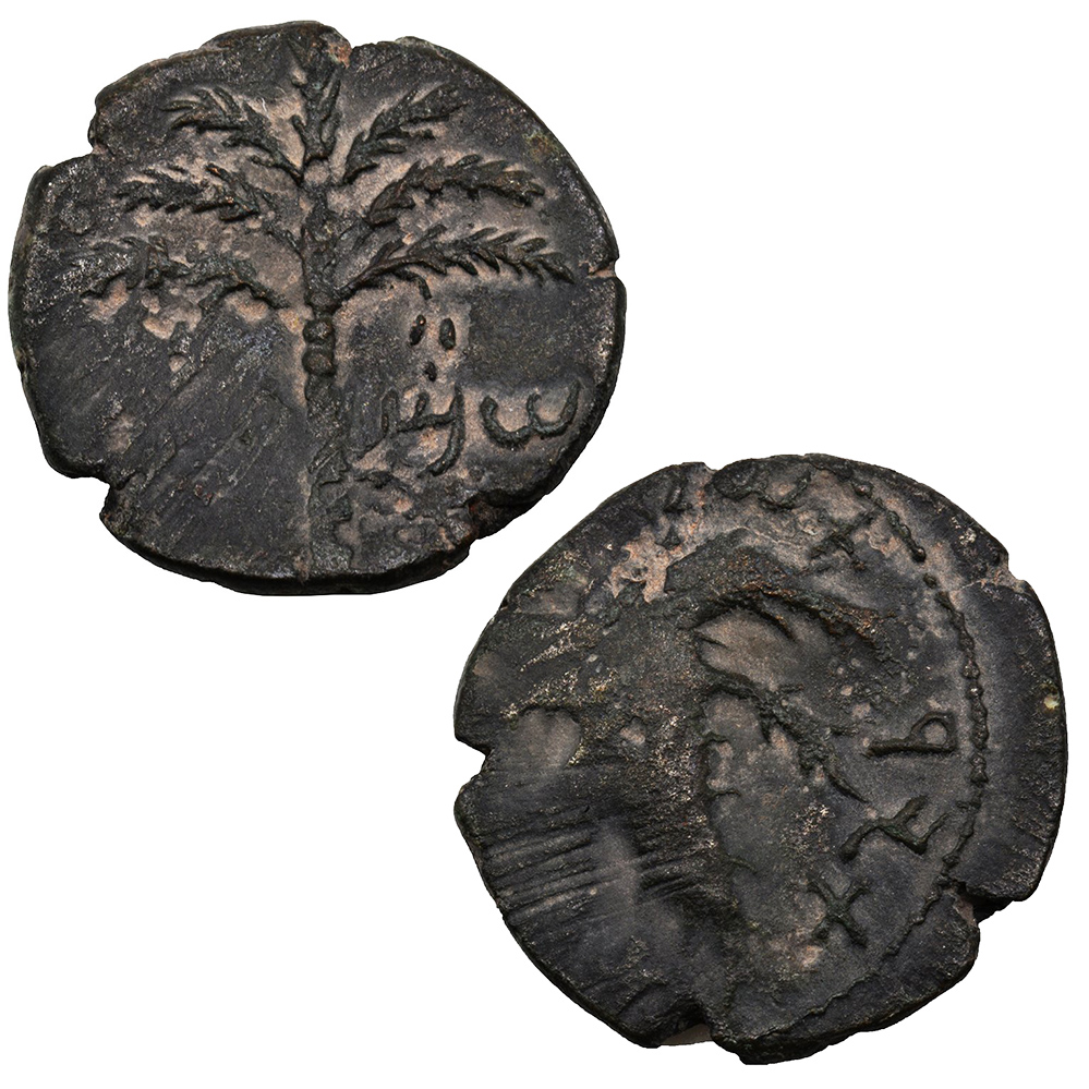Simon Bar Kokhba - Second Jewish Revolt Coin - Year 2 of the Revolt