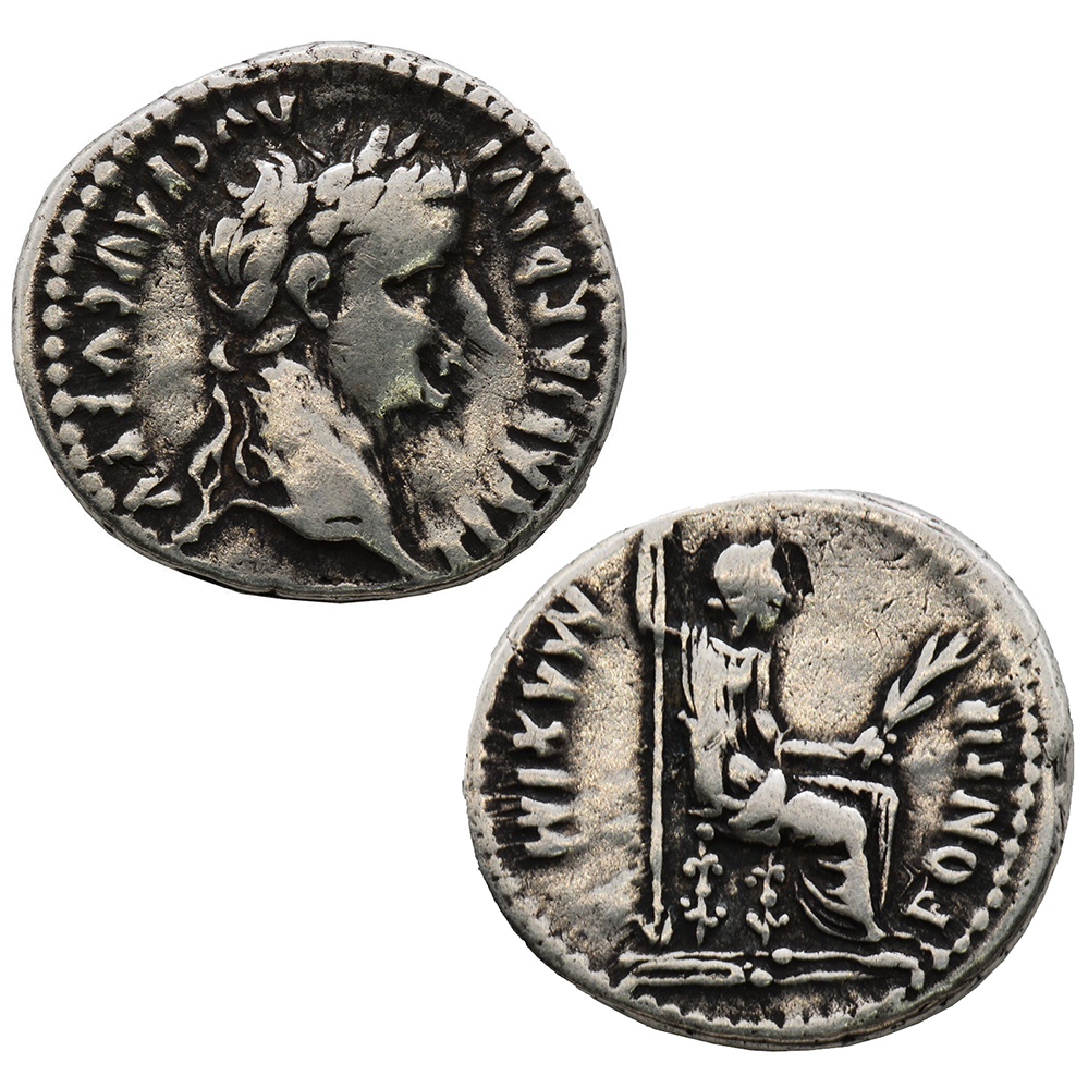 Silver Denarius Tribute Penny - Biblical "Render to Caesar" Coin