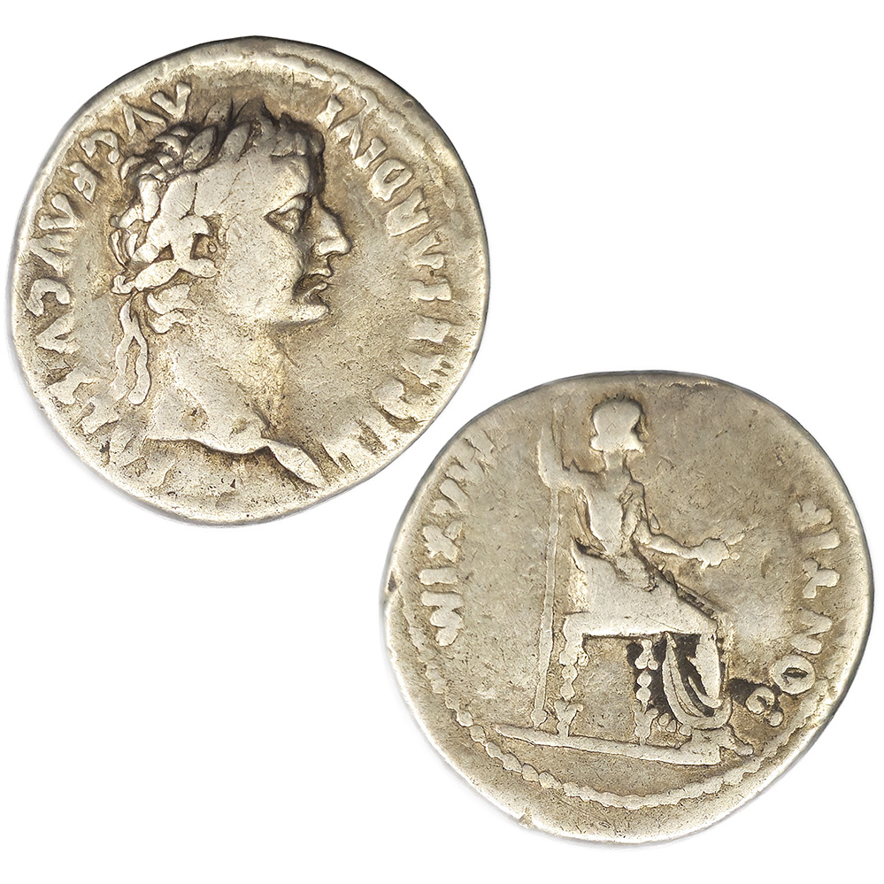Caesar Tiberius Denarius: The Jesus Time Tribute Penny Year 14 - 37 AD