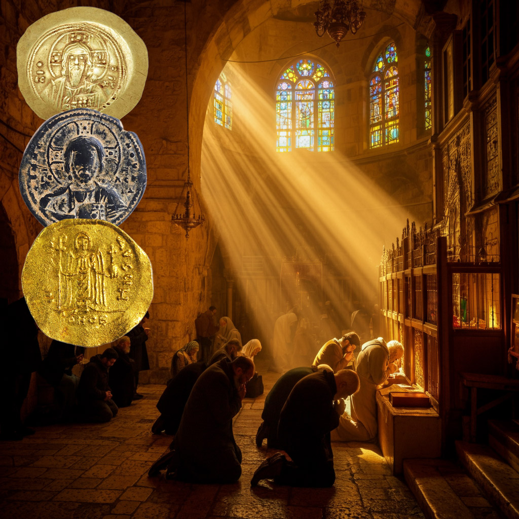 Byzantine coins of the early church