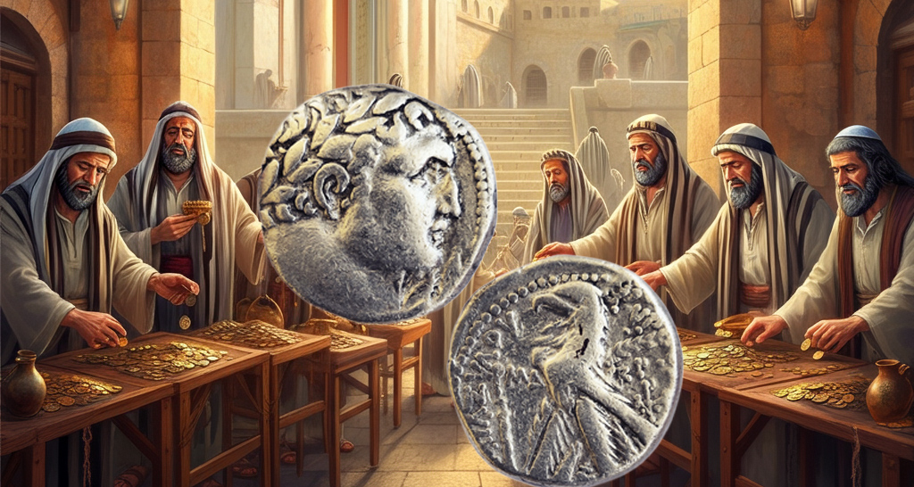 Temple Tax coin and money changers in the Temple courts