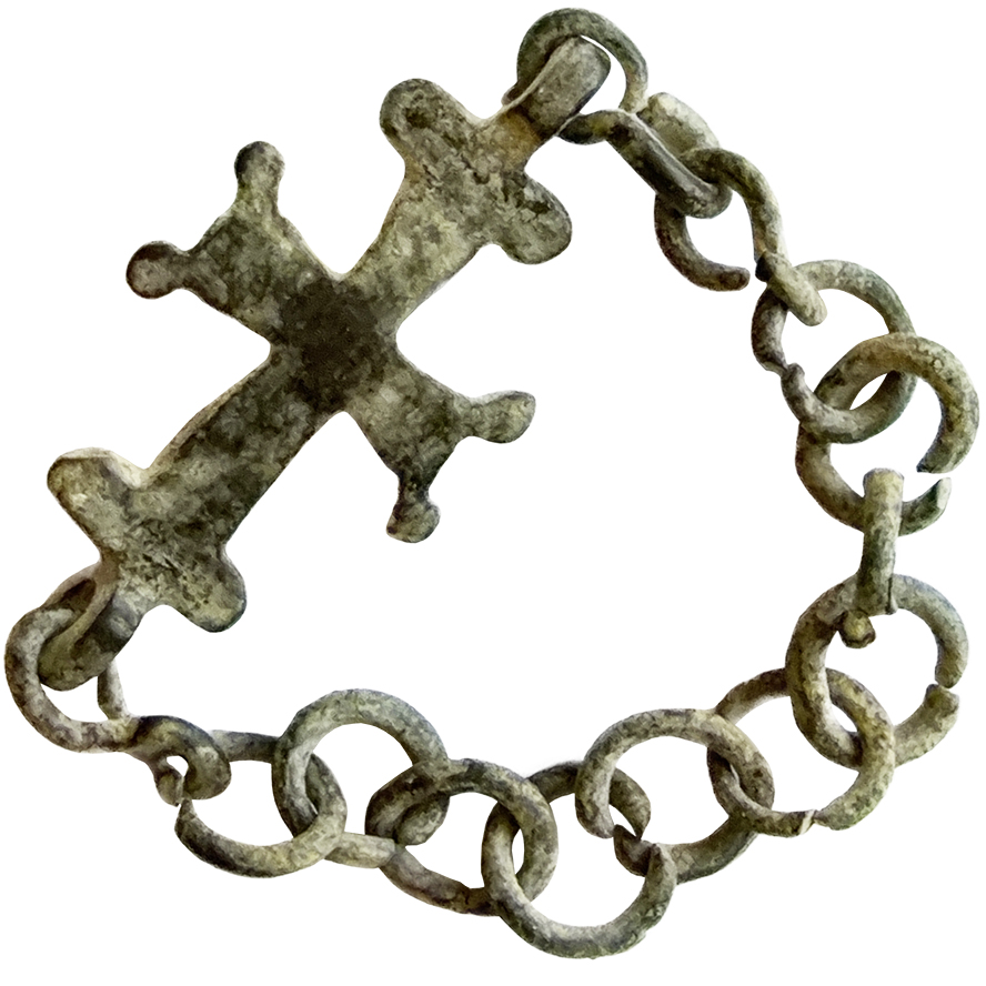 Byzantine Period Bronze Cross Fibula - 4th-7th Century A.D. - Found in Israel