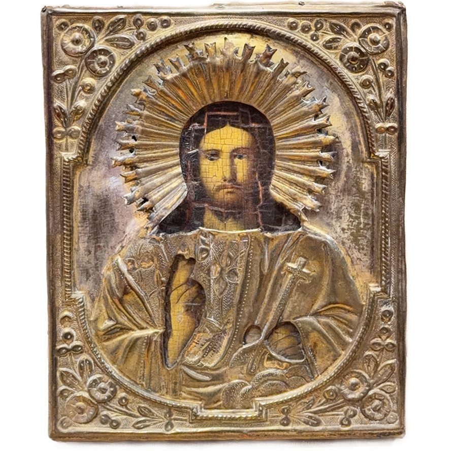 Ancient Russian Icon - Tempera on Wood - Icon in 7 Parts